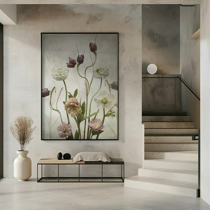 Papermoon Bild (Spring Garden, B x H: 40 x 50 cm, Mit Passepartout, Rahmen Schwarz) | BAUHAUS