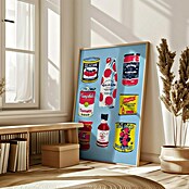 Papermoon Bild (Canned Tomatoes, B x H: 80 x 110 cm, Ohne Passepartout, Rahmen Eiche) | BAUHAUS