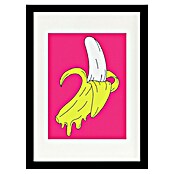 Papermoon Bild (Melting Pink Banana, B x H: 60 x 80 cm, Mit Passepartout, Rahmen Schwarz) | BAUHAUS
