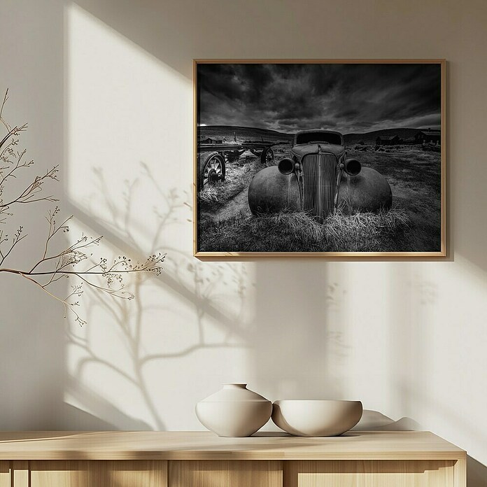 Papermoon Bild (Too Old to Drive, B x H: 50 x 40 cm, Mit Passepartout, Rahmen Eiche) | BAUHAUS