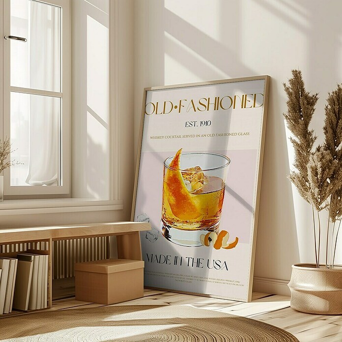 Papermoon Bild (Classic Cocktail, B x H: 50 x 70 cm, Mit Passepartout, Rahmen Eiche) | BAUHAUS