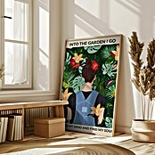 Papermoon Bild (Into the Garden, B x H: 100 x 140 cm, Mit Passepartout, Rahmen Eiche) | BAUHAUS