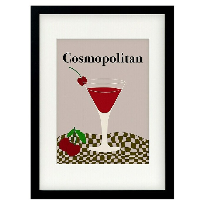 Papermoon Bild (Cosmopolitan, B x H: 40 x 50 cm, Mit Passepartout, Rahmen Schwarz) | BAUHAUS