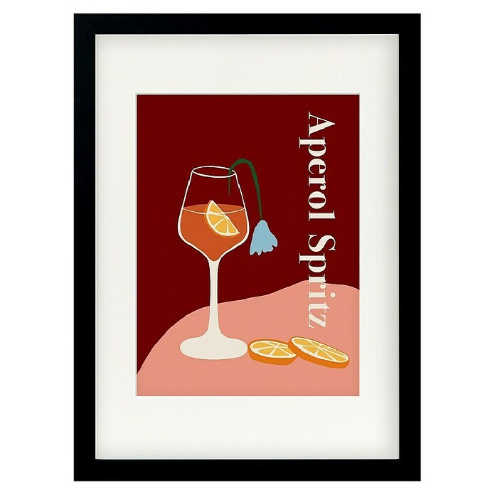 Papermoon Bild (Aperol Spritz, B x H: 50 x 70 cm, Mit Passepartout, Rahmen Schwarz) | BAUHAUS