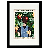 Papermoon Bild (Into the Garden, B x H: 60 x 80 cm, Mit Passepartout, Rahmen Schwarz) | BAUHAUS