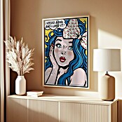 Papermoon Bild (I Kissed a Girl, B x H: 60 x 80 cm, Ohne Passepartout, Rahmen Eiche) | BAUHAUS