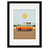Papermoon Bild (Road Trip 1, B x H: 50 x 70 cm, Mit Passepartout, Rahmen Schwarz) | BAUHAUS