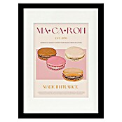 Papermoon Bild (French Macaron, B x H: 40 x 50 cm, Mit Passepartout, Rahmen Schwarz) | BAUHAUS