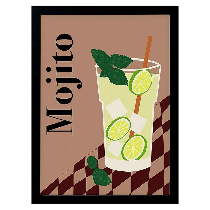 Papermoon Bild (Mojito, B x H: 40 x 50 cm, Ohne Passepartout, Rahmen Schwarz) | BAUHAUS