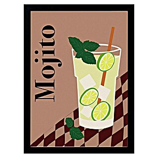 Papermoon Bild (Mojito, B x H: 80 x 110 cm, Ohne Passepartout, Rahmen Schwarz)