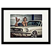 Papermoon Bild (Drive my Car, B x H: 70 x 50 cm, Mit Passepartout, Rahmen Schwarz) | BAUHAUS