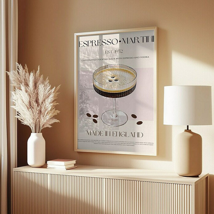 Papermoon Bild (Coffee Delighta, B x H: 40 x 50 cm, Mit Passepartout, Rahmen Eiche) | BAUHAUS