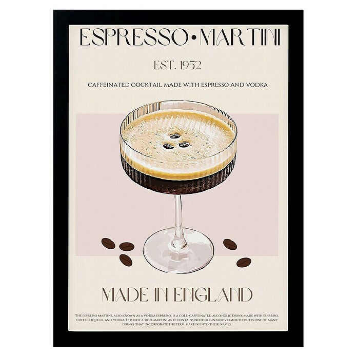 Papermoon Bild (Coffee Delighta, B x H: 40 x 50 cm, Ohne Passepartout, Rahmen Schwarz) | BAUHAUS