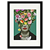 Papermoon Bild (Floral Frida, B x H: 80 x 110 cm, Mit Passepartout, Rahmen Schwarz) | BAUHAUS