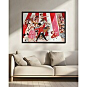 Papermoon Bild (Circus in the City, B x H: 100 x 70 cm, Mit Passepartout, Rahmen Schwarz) | BAUHAUS