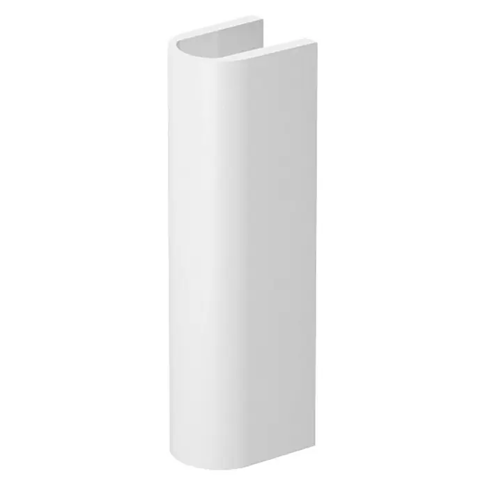 Duravit Darling New Waschbecken-Standsäule - Unbeschichtet, Keramik, Weiß - Weiße Waschtischsäule aus Keramik, modernes Design für Badezimmer, stilvoll und funktional.