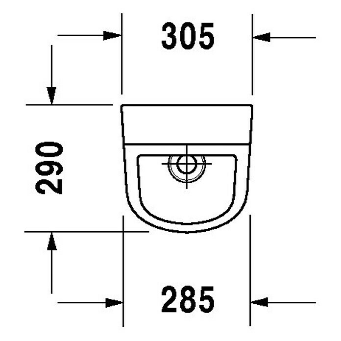 Duravit D-Code UrinalUnbeschichtet, Zulauf: Hinten, Absaugspülung, Farbe: Weiß, Mit Zielobjekt Sketch