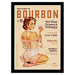 Papermoon Bild (Babes of Boubon Vol. 9, B x H: 70 x 100 cm, Ohne Passepartout, Rahmen Schwarz)
