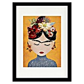 Papermoon Bild (Treechild Frida Gelb, B x H: 80 x 110 cm, Mit Passepartout, Rahmen Schwarz) | BAUHAUS