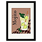 Papermoon Bild (Mojito, B x H: 60 x 80 cm, Mit Passepartout, Rahmen Schwarz) | BAUHAUS