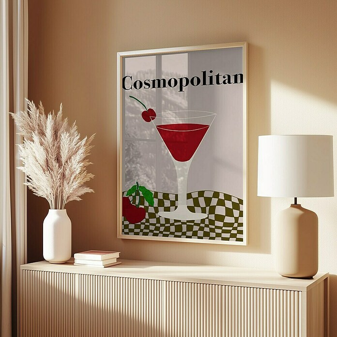 Papermoon Bild (Cosmopolitan, B x H: 40 x 50 cm, Mit Passepartout, Rahmen Eiche) | BAUHAUS