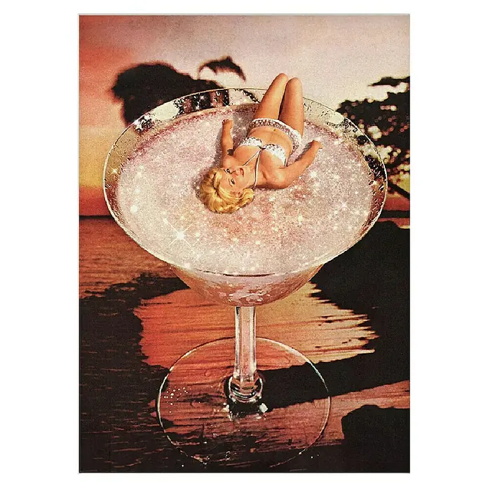 Papermoon PosterPink Margarita, B x H: 50 x 70 cm, Mit Passepartout - Vorderansicht