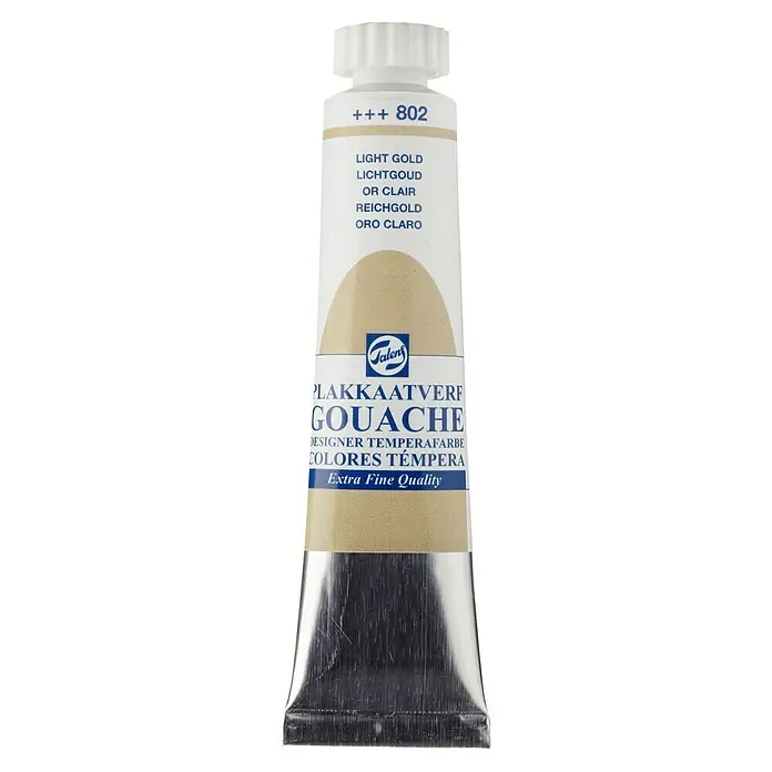Talens Pintura gouache - Oro claro, 20 ml - Un tubo de pintura Gouache de Talens en color Oro Claro, ideal para artistas y diseñadores que buscan colores de alta calidad.