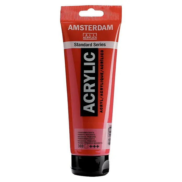 Talens Amsterdam Pintura acrílica Standard - Magenta primario, 250 ml, Tubo, Brillante - Tubo de pintura acrílica Amsterdam Standard Series en Magenta Primario (nº 369), para artistas y artesanos.