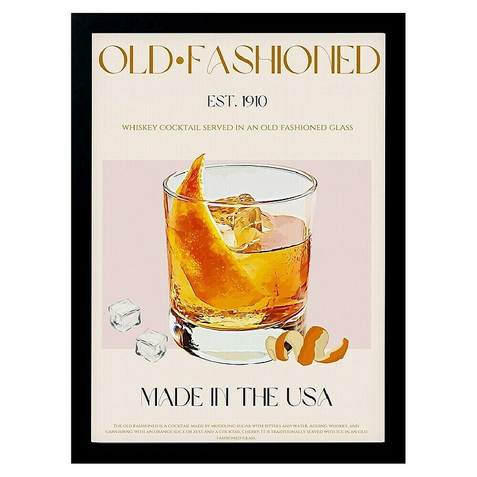 Papermoon Bild (Classic Cocktail, B x H: 70 x 100 cm, Ohne Passepartout, Rahmen Schwarz) | BAUHAUS