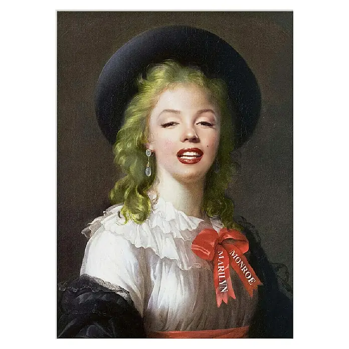 Papermoon PosterVintage Marilyn, B x H: 60 x 80 cm, Mit Passepartout - Vorderansicht