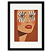 Papermoon Bild (Flower Eyes, B x H: 40 x 50 cm, Mit Passepartout, Rahmen Schwarz) | BAUHAUS