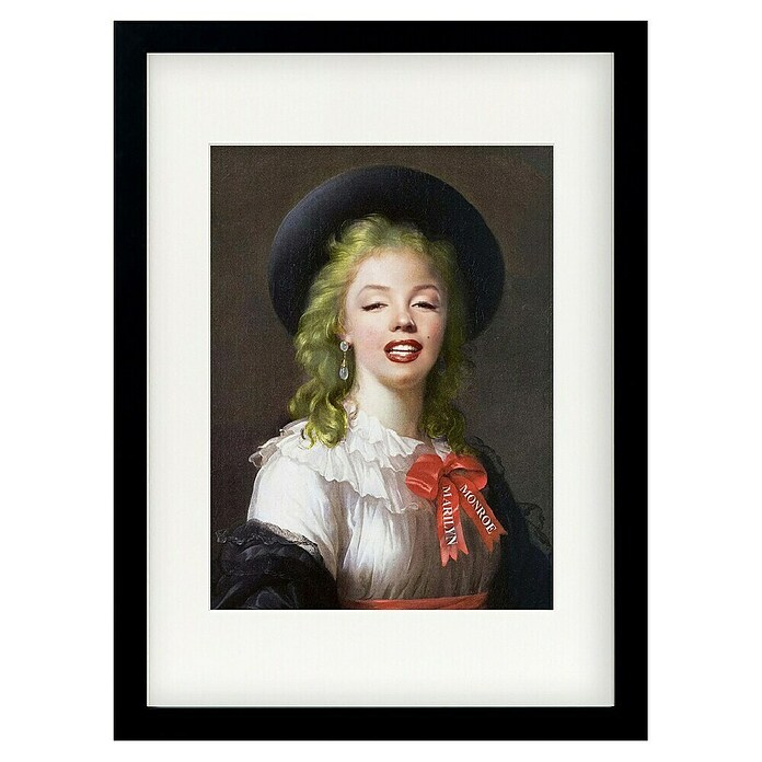 Papermoon Bild (Vintage Marilyn, B x H: 70 x 100 cm, Mit Passepartout, Rahmen Schwarz) | BAUHAUS