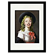 Papermoon Bild (Vintage Marilyn, B x H: 70 x 100 cm, Mit Passepartout, Rahmen Schwarz) | BAUHAUS