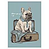 Papermoon Poster (Frenchie want Travel, B x H: 60 x 80 cm, Mit Passepartout) | BAUHAUS