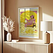 Papermoon Bild (Whisky Sour Pink Copy, B x H: 60 x 80 cm, Mit Passepartout, Rahmen Eiche) | BAUHAUS