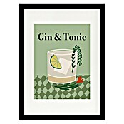 Papermoon Bild (Gin a Tonic, B x H: 100 x 140 cm, Mit Passepartout, Rahmen Schwarz) | BAUHAUS