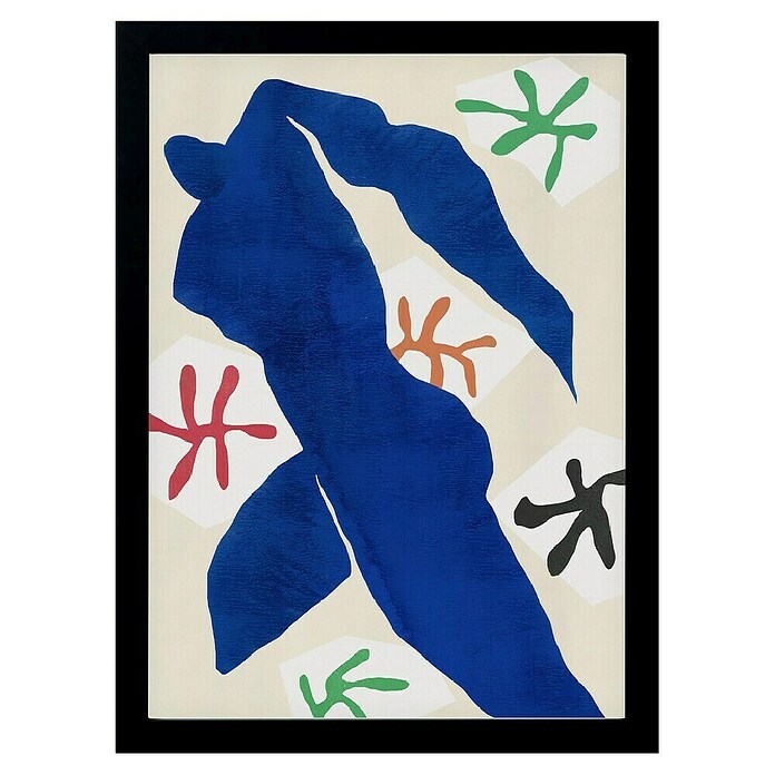 Papermoon Bild (Abstract Blue Figure, B x H: 60 x 80 cm, Ohne Passepartout, Rahmen Schwarz) | BAUHAUS