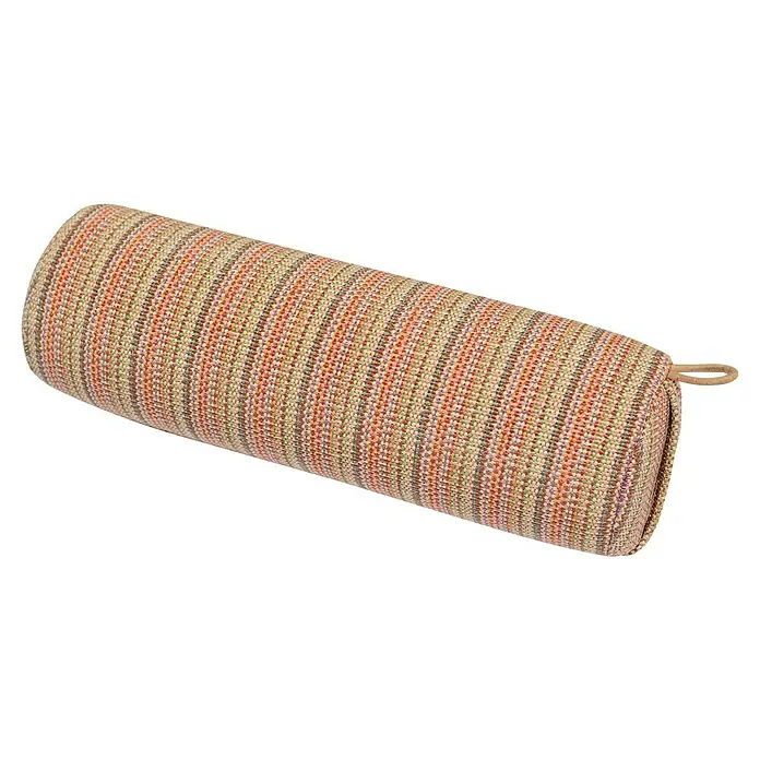 SENSUM Kissen - Bunt, L x B: 45 x 14 cm - Ein zylindrisches, gestreiftes Kissen mit einer kleinen Schlaufe. Perfekt für zusätzliche Unterstützung und Komfort.