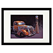 Papermoon Bild (Rusted Pickup Truck, B x H: 70 x 50 cm, Mit Passepartout, Rahmen Schwarz) | BAUHAUS