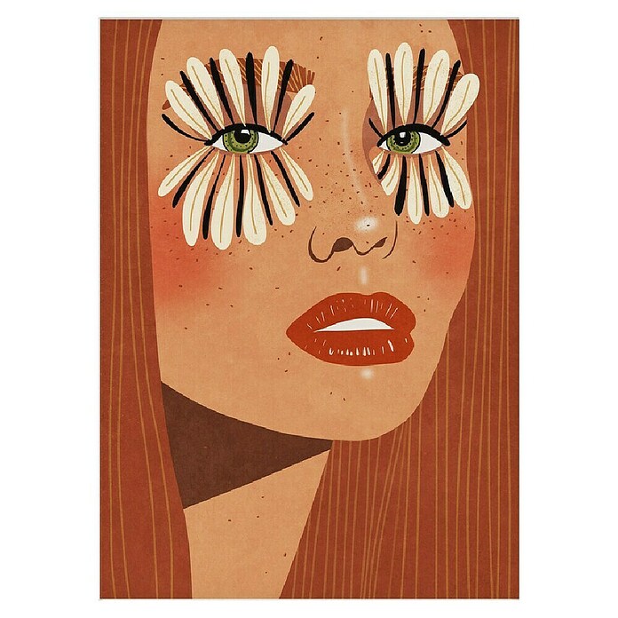 Papermoon Poster (Flower Eyes, B x H: 40 x 50 cm, Mit Passepartout) | BAUHAUS