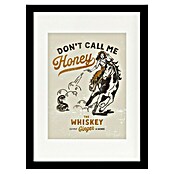 Papermoon Bild (Don´t Honey Print 2, B x H: 40 x 50 cm, Mit Passepartout, Rahmen Schwarz) | BAUHAUS