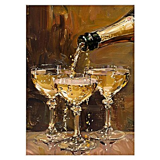 Papermoon Poster (Vintage Champagne, B x H: 100 x 140 cm, Mit Passepartout)