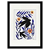 Papermoon Bild (Swallow Flowers, B x H: 100 x 140 cm, Mit Passepartout, Rahmen Schwarz) | BAUHAUS