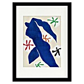 Papermoon Bild (Abstract Blue Figure, B x H: 100 x 140 cm, Mit Passepartout, Rahmen Schwarz) | BAUHAUS