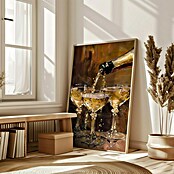 Papermoon Bild (Vintage Champagne, B x H: 40 x 50 cm, Mit Passepartout, Rahmen Eiche) | BAUHAUS