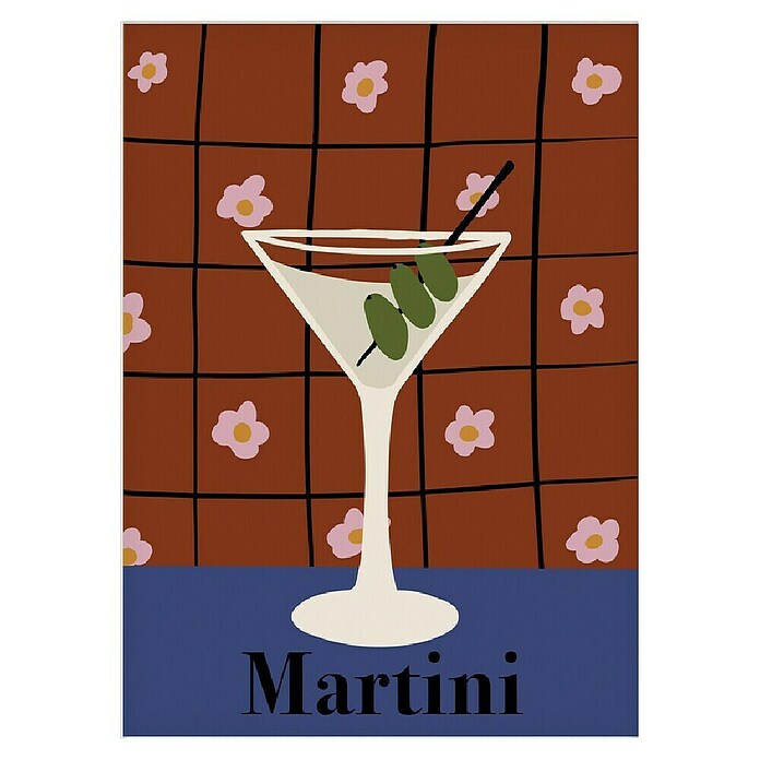Papermoon Poster (Martini, B x H: 100 x 140 cm, Mit Passepartout) | BAUHAUS