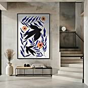 Papermoon Bild (Swallow Flowers, B x H: 100 x 140 cm, Mit Passepartout, Rahmen Schwarz) | BAUHAUS