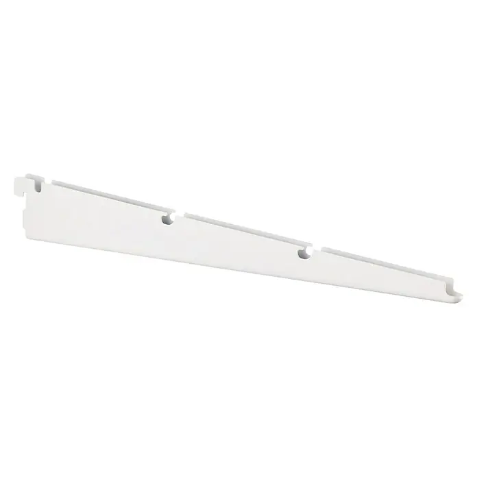 Elfa Décor+ by Elfa Träger - L x B x H: 40 x 1,3 x 5,2 cm, Farbe: Matt weiß - Weiße Regalschiene mit mehreren Befestigungslöchern, ideal für die Wandmontage und zur individuellen Gestaltung von Regalen.