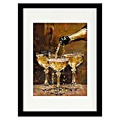 Papermoon Bild (Vintage Champagne, B x H: 60 x 80 cm, Mit Passepartout, Rahmen Schwarz) | BAUHAUS
