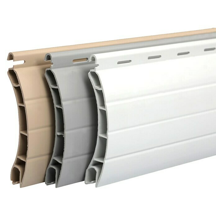 Schellenberg Rollladenprofil Maxi (2,1 m x 52 mm, Geeignet für: Rollladen-Maxi-Systeme, Grau)